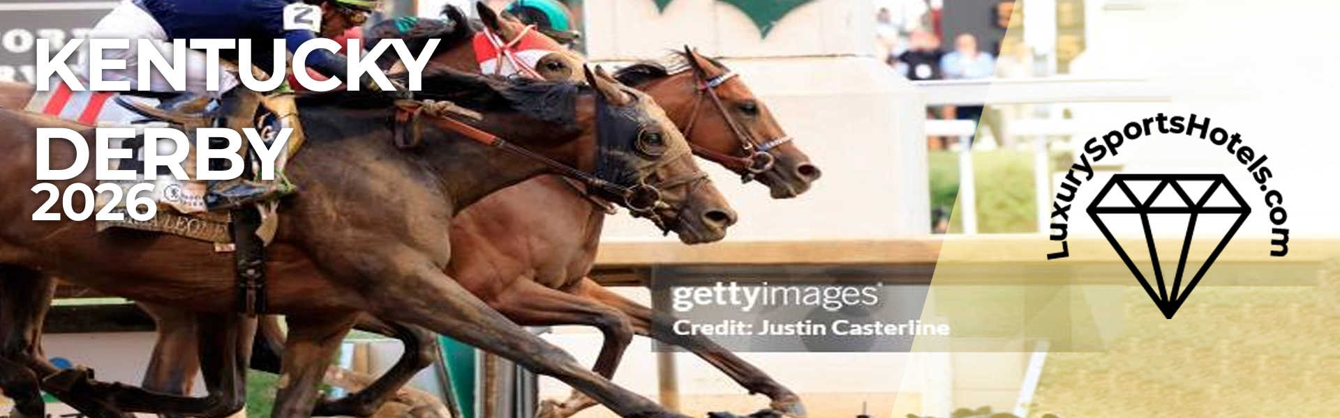 Churchill Downs Twin Spires and grandstands during Kentucky Derby week — Luxury Sports Hotels